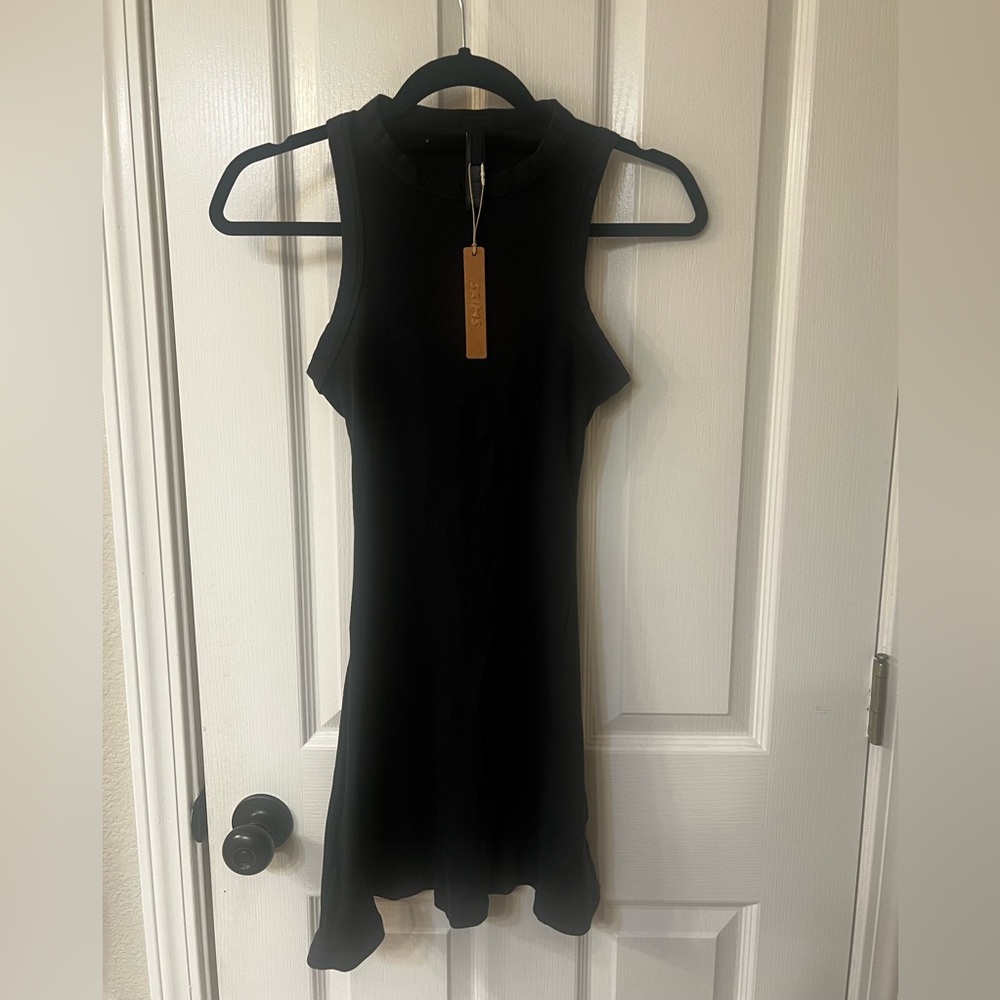 SKIMS Cotton Rib Mini Tank Dress - Color Soot